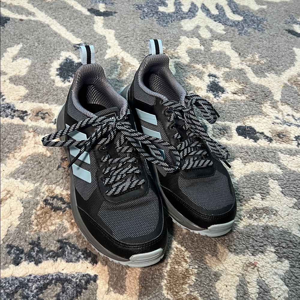 Adidas Rockadia trail running shoes women size 6blue gray black